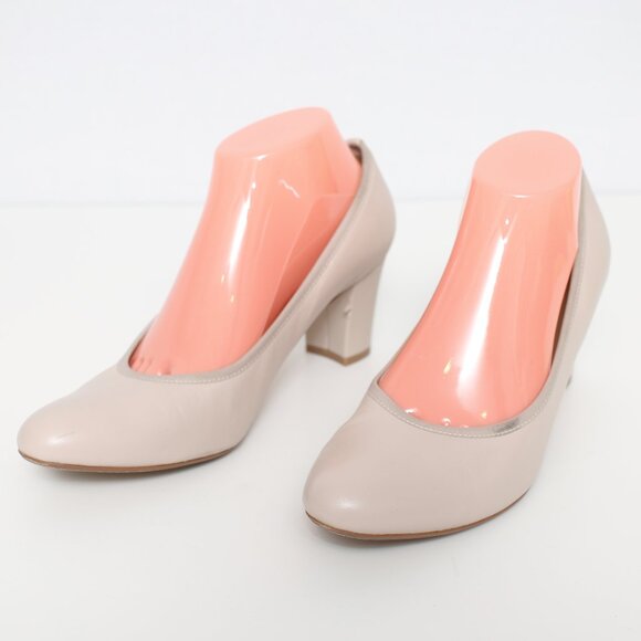 Vaneli Ivory Leather Heeled Pumps Sz 10 - Picture 7 of 7